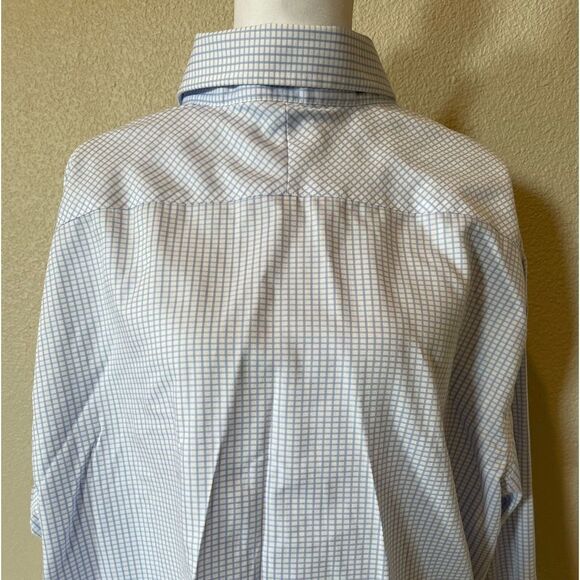 Van Heusen Original Slim Fit Plaid Men Collar Shirt Size 17 1/2 (34/35) - Picture 5 of 6